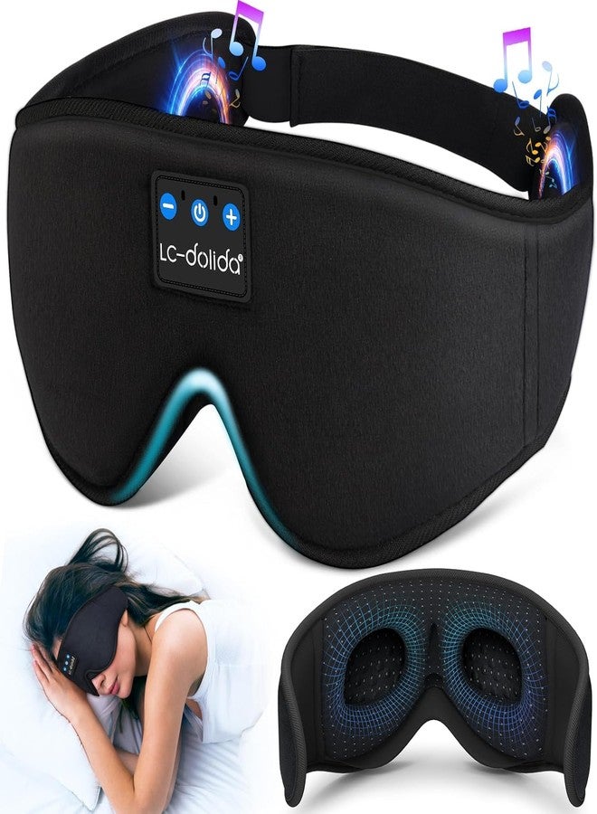 LC-dolida 5.4 Bluetooth Sleep Headphones, 3D Sleep Mask Bluetooth Wireless Music Eye Mask, Sleeping Headphones,Ideal for Travel, Night Work, Side Sleeping and Office Use for Both Men and Women - Image 1