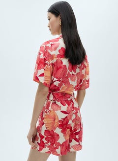 MANGO Camelia-H Printed Belt Detailed Playsuit  - Image 2