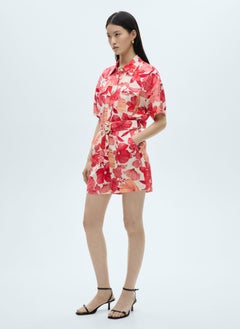 MANGO Camelia-H Printed Belt Detailed Playsuit  - Image 4