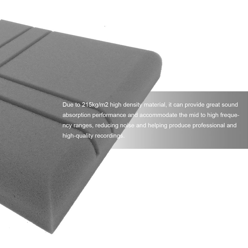12Pcs Fiber Acoustic Panels High Density Acoustic Treatment Foam Cross-Line Sound Absorbing Board Soundproof Foam Sound Insulation Board for Acoustic Treatment Wall Decoration 30*30*5CM Grey - Image 4