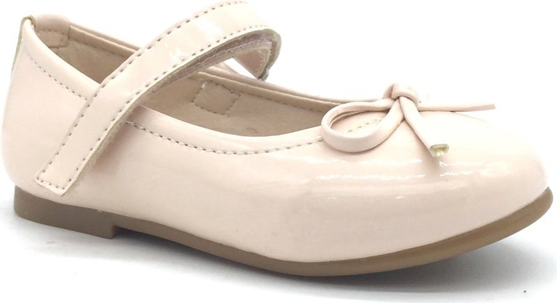 Nubebe -334 Classic Patent Leather Children's Shoes with Tiny Bow  - Image 2