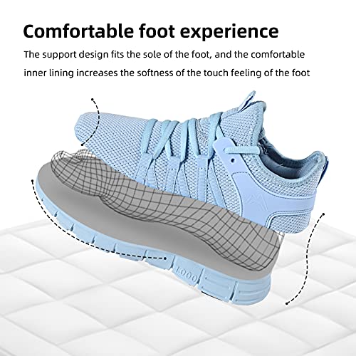 AOE Womens Walking Running Shoes Ultra Lightweight Breathable Mesh Tennis Shoes Non Slip Athletic Workout Gym Sneakers 8.5women / 7.5men - Image 3