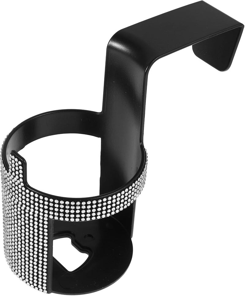 PATKAW Car Hanging Cup Holder with Rhinestone Decoration, Multifunctional Auto Beverage Rack, Universal Car Drink Bottle Holder for Vehicle Interior Storage - Image 1