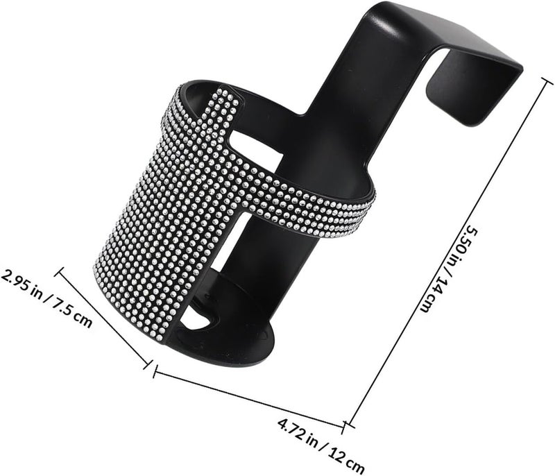 PATKAW Car Hanging Cup Holder with Rhinestone Decoration, Multifunctional Auto Beverage Rack, Universal Car Drink Bottle Holder for Vehicle Interior Storage - Image 2