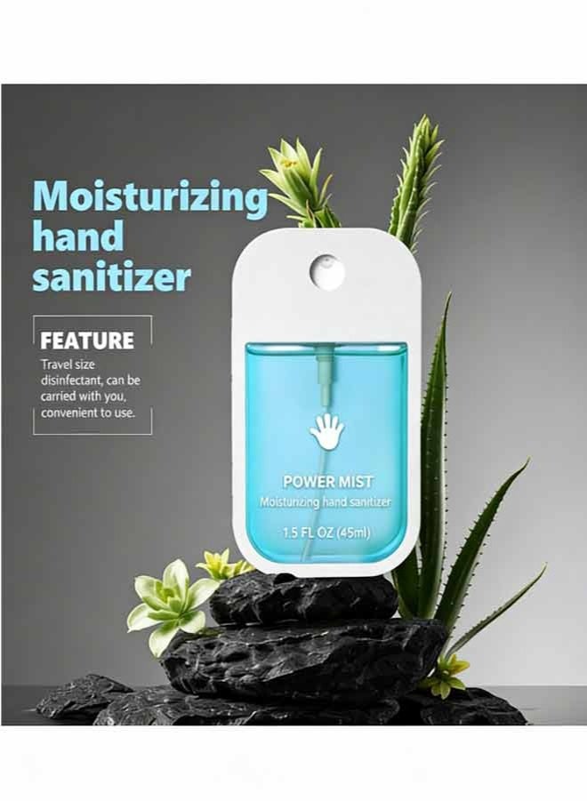 Power Mist Hydrating Hand Sanitizer Spray, 1.5 FL OZ (45ml), Portable with Aloe Barbadensis Leaf Extract and Citrus Limon Peel Oil, Gentle on Skin for Daily Hand Hygiene - Image 5
