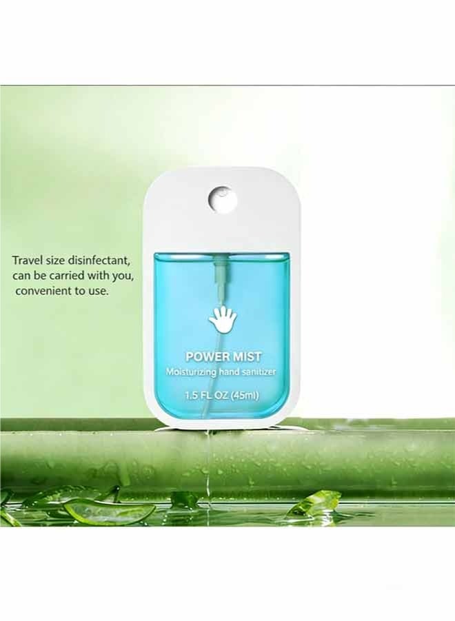 Power Mist Hydrating Hand Sanitizer Spray, 1.5 FL OZ (45ml), Portable with Aloe Barbadensis Leaf Extract and Citrus Limon Peel Oil, Gentle on Skin for Daily Hand Hygiene - Image 3