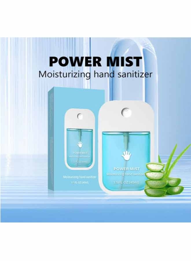 Power Mist Hydrating Hand Sanitizer Spray, 1.5 FL OZ (45ml), Portable with Aloe Barbadensis Leaf Extract and Citrus Limon Peel Oil, Gentle on Skin for Daily Hand Hygiene - Image 4