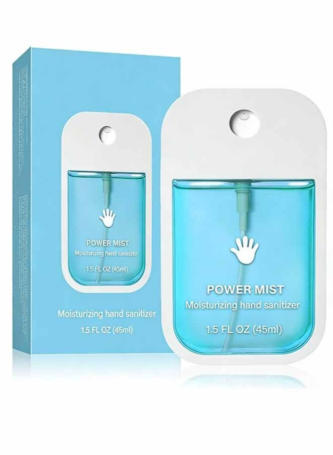 Power Mist Hydrating Hand Sanitizer Spray, 1.5 FL OZ (45ml), Portable with Aloe Barbadensis Leaf Extract and Citrus Limon Peel Oil, Gentle on Skin for Daily Hand Hygiene - Image 1