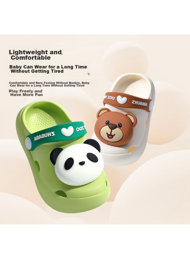 Daddy Pig Zhubaba Children's Slippers, Girls' And Boys' Summer Indoor Non-slip, Bath Beach Rabbit Clogs, Off-white, Size 190 - Image 5