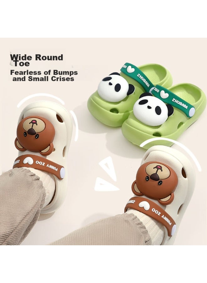 Daddy Pig Zhubaba Children's Slippers, Girls' And Boys' Summer Indoor Non-slip, Bath Beach Rabbit Clogs, Off-white, Size 190 - Image 4