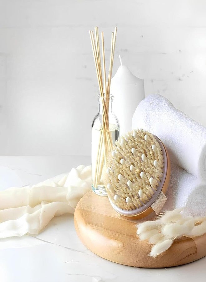 BLISSBORN Dry Brushing Body Brush Exfoliating Brush Body Scrubber Wooden Shower Brush Body Exfoliator Dry Brush Bath Brush for Cellulite and Lymphatic, Improve Circulation, Stop Ingrown Hairs (Pack Of 1) - Image 4