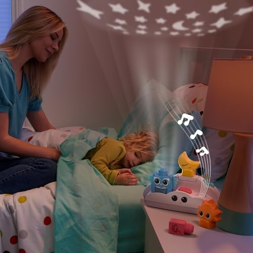 MEGA BLOKS FisherPrice Toddler Building Blocks Toy Rise Snooze Night Light with 30 Pieces Sound and Light Effects Star Projector Ages 1 Years - Image 5