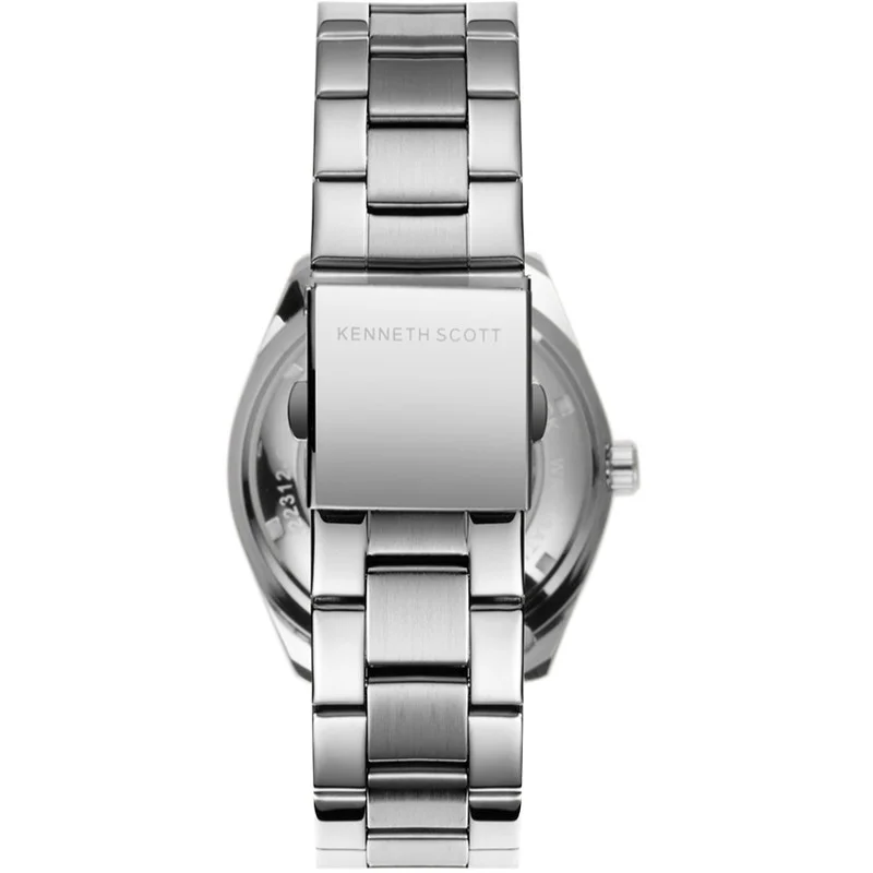 KENNETH SCOTT Men's Stainless Steel Mechanical Watch K22312-SBSB - 43 mm