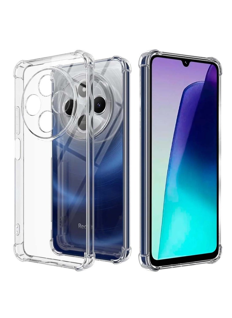 Wtech Xiaomi Redmi 14C 4G 2024 TPU Bumper Corners with Hard PC Case Cover - Clear  - Image 1