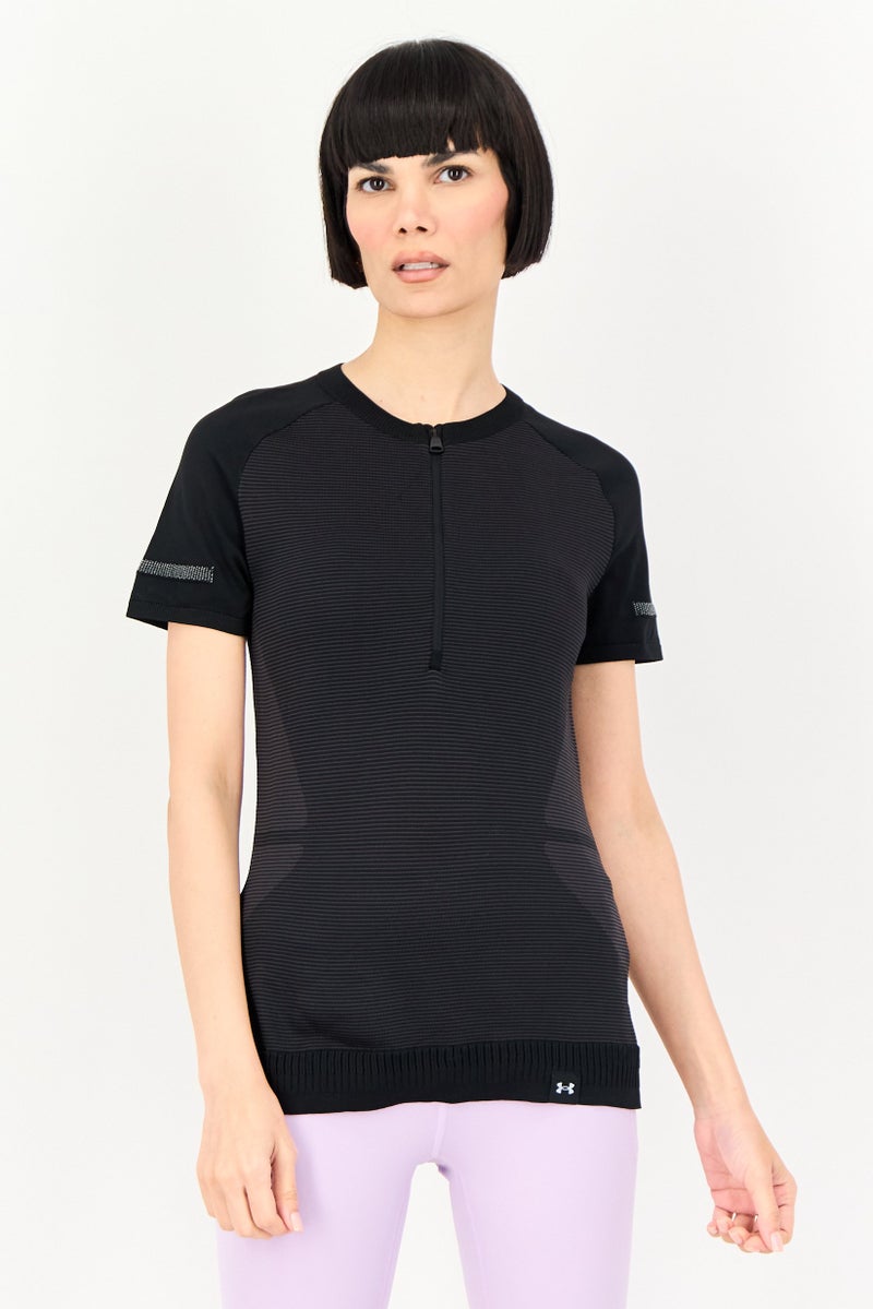 UNDER ARMOUR Women Sportswear Fit Short Sleeve Training Top, Black - Image 1