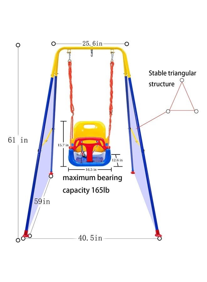 3-in-1 Swing Set Baby Jumper and Bouncers for Toddler Baby Swing is Suitable for Indoor and Outdoor Play with a Foldable Metal Stand for Easy Storage and Comes with Instructions for Easy Assembly - Image 3