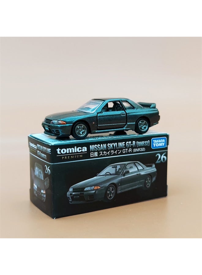 Genuine Tome Card Black Box Alloy Car Simulation Rambo Diablo Model Collection Gift Car Model Decoration-Color:Black Box 26-Nissan GTR  - Image 1