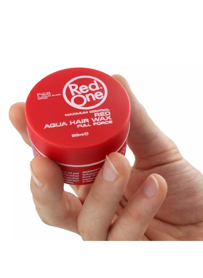 Red One Red Aqua Hair Wax – Full Force Hold & Natural Shine 50ml×3 - Image 3