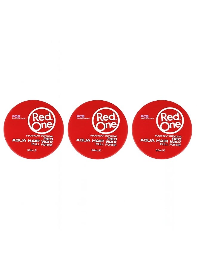 Red One Red Aqua Hair Wax – Full Force Hold & Natural Shine 50ml×3 - Image 4
