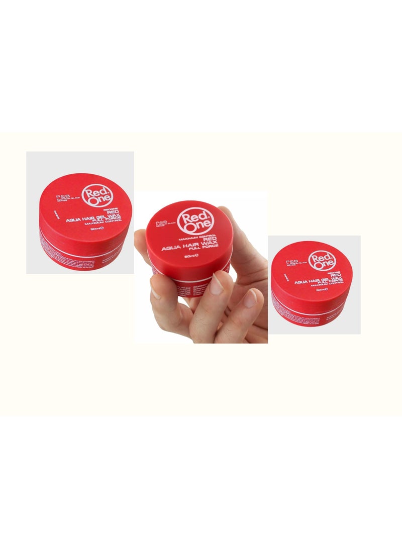 Red One Red Aqua Hair Wax – Full Force Hold & Natural Shine 50ml×3 - Image 5