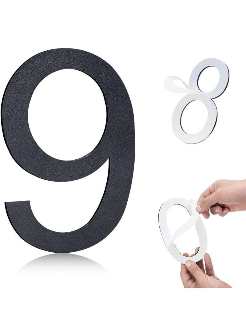 RATSAW House Numbers for Outside Large Self-adhesive House Numbers 6 Inch Stainless Steel House Number for Exterior House Address Garage Gate Street Farmhouse Garden Number 9