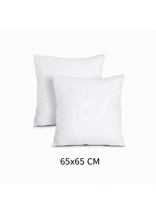 Harmony Home Luxury Cushion Filler, Decorative Pillow Inserts (Pack of 2, White) - Square Indoor Bed and Couch Pillows - Hollowfibre Cushion Fillers (Pack of 2, 65 x 65 cm) - Image 4