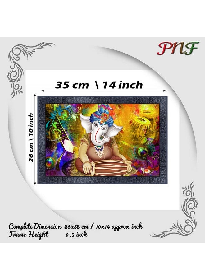 PNF Poster N Frames Ganesh Ji Wooden Photo Frame With Acrylic Sheet | For Living, Pooja Room | Home Decoration Item | Best Gifting Option (10 * 14Inch,Multicolour,Synthetic) 13643 - Image 2