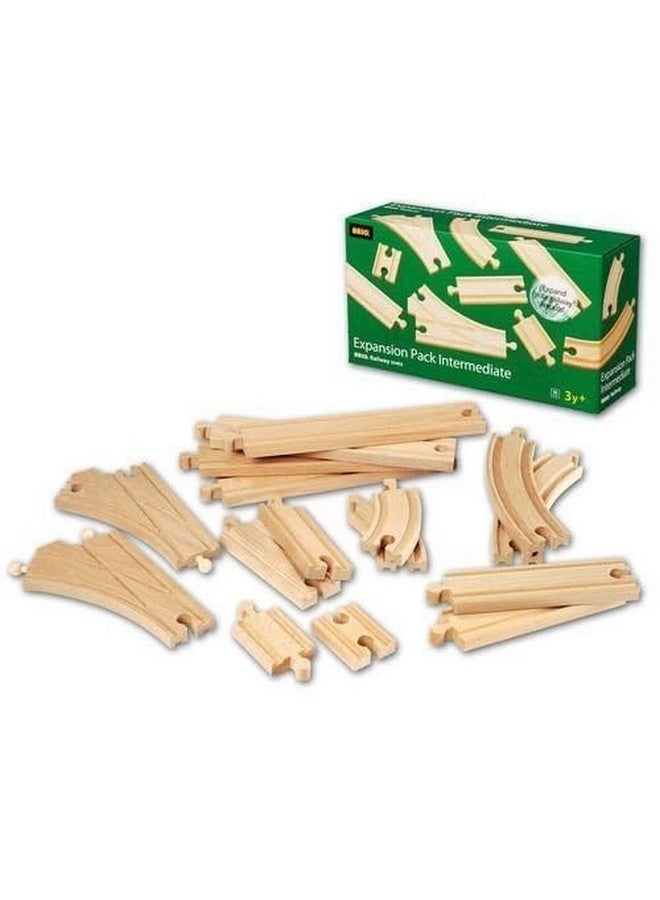 Brio BRIO World Expansion Pack Intermediate - Works with All BRIO Train Sets - FSC-certified 16-Piece Wooden Train Tracks with Switches - Grow Existing Systems and Create Railway Empires - Kids Ages 3 & Up  - Image 4
