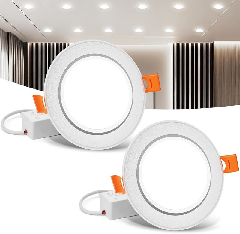 LemonBest 110V Not Dimmable 7W LED Ceiling Light Downlight Recessed Lighting, Superbright Cool White (2) - Image 1