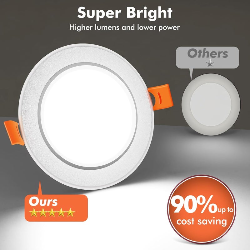 LemonBest 110V Not Dimmable 7W LED Ceiling Light Downlight Recessed Lighting, Superbright Cool White (2) - Image 2