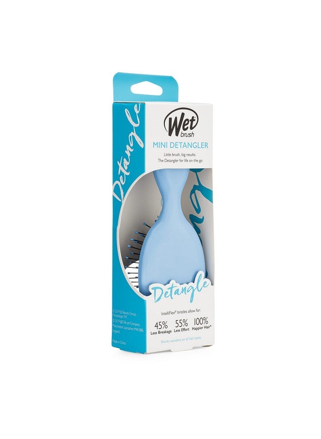 فرشاة فك التشابك، فرشاة صغيرة لفك التشابك (سماوية) فرشاة شعر رطبة وجافة خالية من التشابك للنساء والرجال، لا تتشابك، شعيرات ناعمة ومرنة للشعر المستقيم والمجعد السميك - Image 5