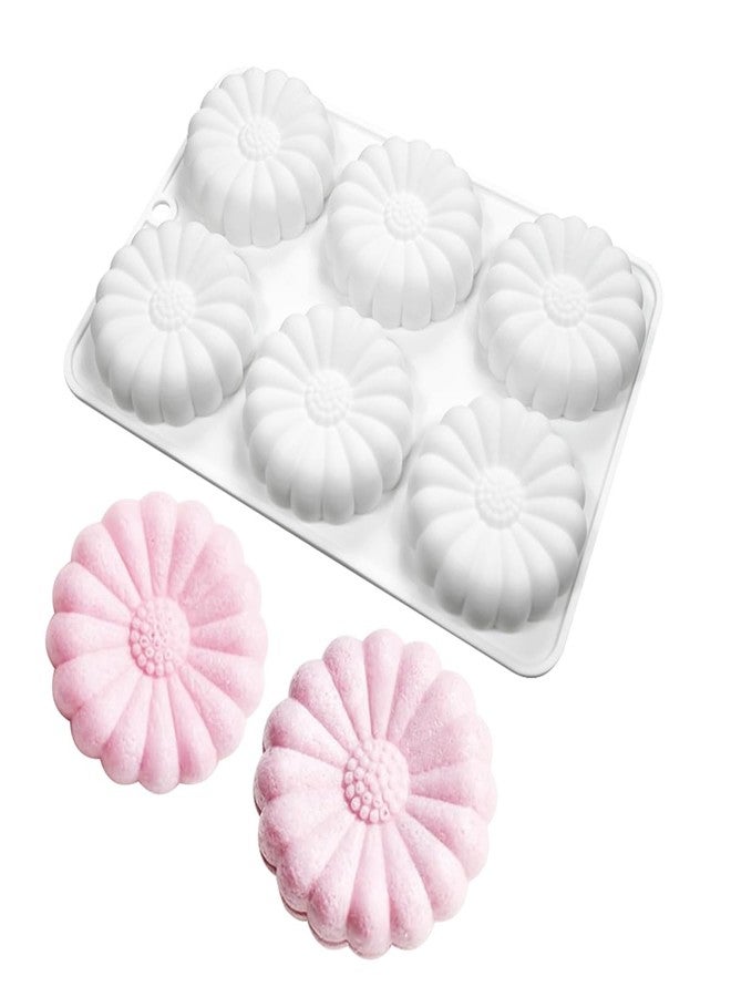 TUKE Silicone Chocolate Candy Molds Non-stick Daisy Flower Silicone Baking Mold BPA Free, Gummy Molds Silicone Candy Mold For Chocolate Cake Jelly Pudding Handmade Soap Mould (Daisy Flower L) - Image 4