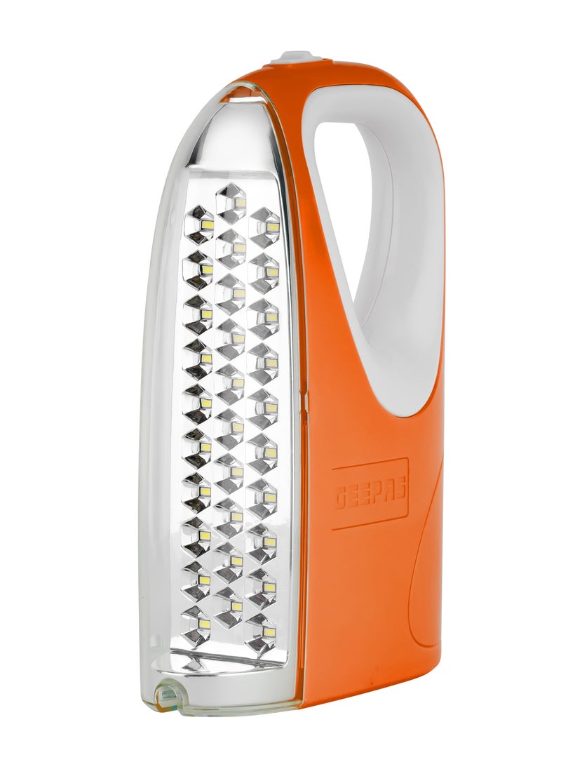 GEEPAS - Rechargeable Emergency Lantern With Energy Efficient Design Extended Battery Life , 4V Rechargeable Sealed Lead Acid Battery , Solar DC Input, 30 pcs SMD LED, 5 Hours Working, - Image 1
