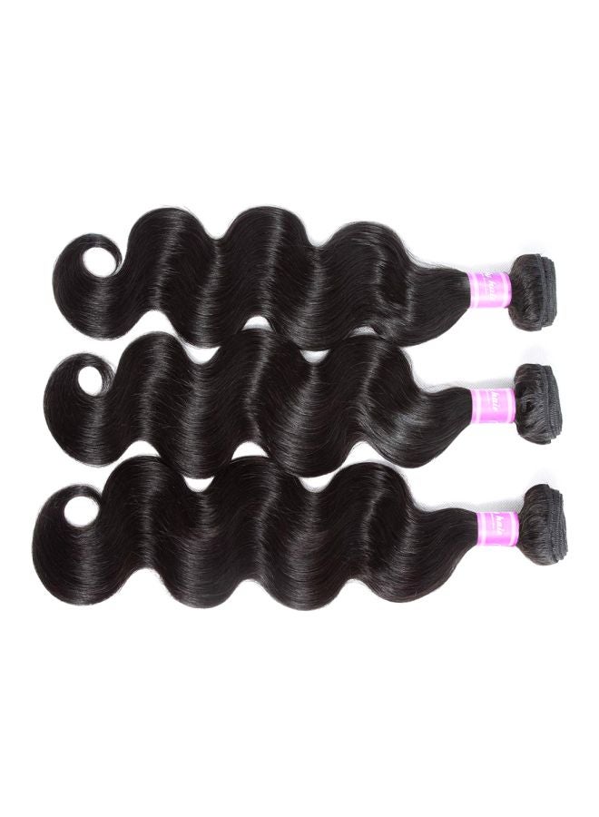 Flady Hair 10A Brazilian Body Wave Virgin Hair 3 Bundles 14 16 18inch Unprocessed Virgin Human Hair Weave Bundles Natural Black Remy Hair - Image 3