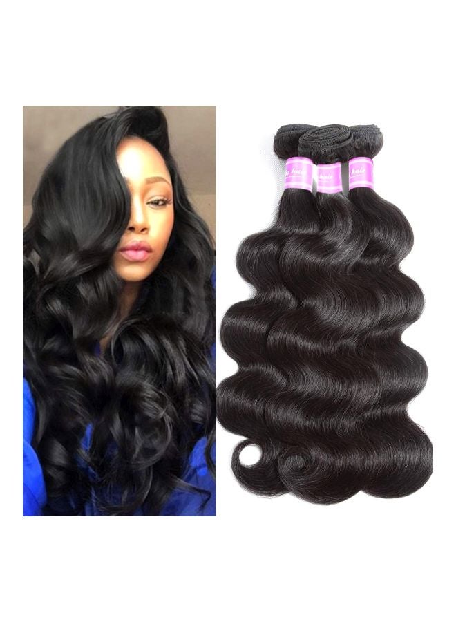 Flady Hair 10A Brazilian Body Wave Virgin Hair 3 Bundles 14 16 18inch Unprocessed Virgin Human Hair Weave Bundles Natural Black Remy Hair - Image 2
