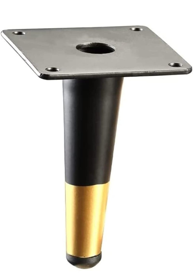 Generic Zohra Hardware Sofa Bed Table Furniture Nalki Leg in Black Gold Finish Heavy Model Design Hardware Iron Coat Electroplated Furniture Leg 4 Inch Pack of 4 4 inches  - Image 1