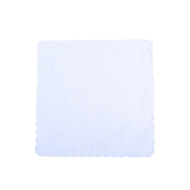 emlstyle Women Handkerchiefs Cotton Hankies Pocket Square Towel White 12 Pack - Image 5