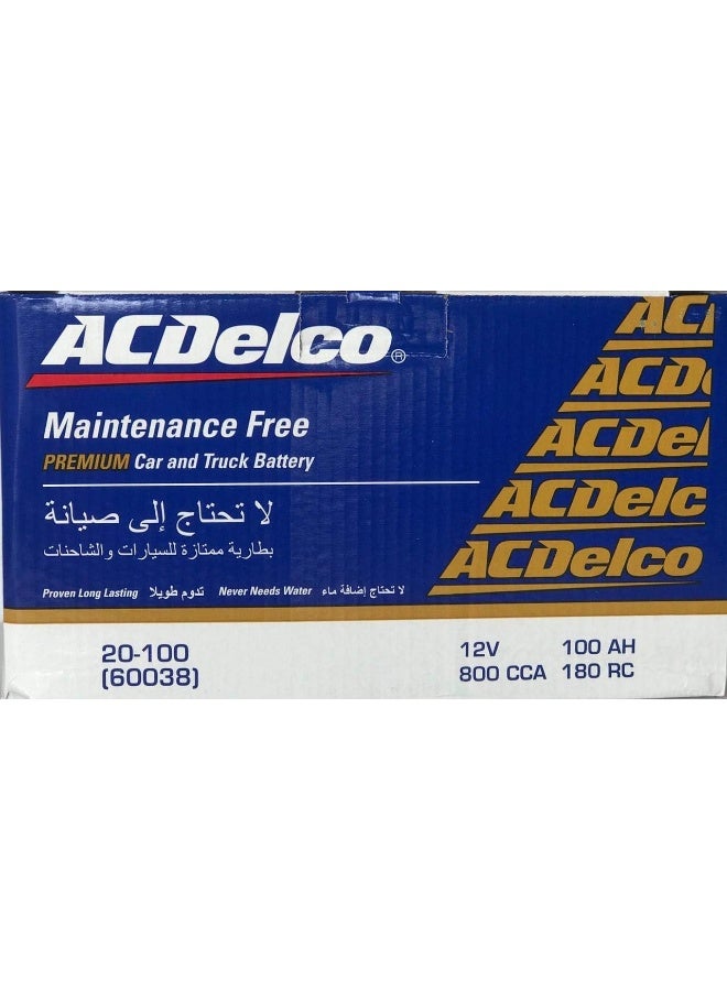 Ac Delco AC Delco Car Battery 20-100 12V 100AH 60038 60044 - Image 1