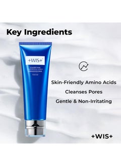 +WIS+ +WIS+ Gentle Face Wash with Skin-Friendly Amino Acids, Hydrating Facial Cleanser With Hyaluronic Acid, Daily Facial Cleansing Wash For Dry Skin To Normal Skin, Safe on Sensitive Skin (3.52 fl.oz)  - Image 5