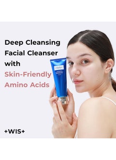 +WIS+ +WIS+ Gentle Face Wash with Skin-Friendly Amino Acids, Hydrating Facial Cleanser With Hyaluronic Acid, Daily Facial Cleansing Wash For Dry Skin To Normal Skin, Safe on Sensitive Skin (3.52 fl.oz)  - Image 2