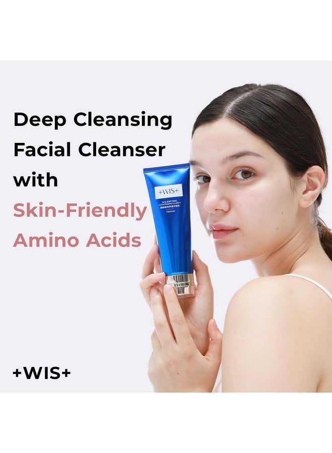+WIS+ Gentle Face Wash with Skin-Friendly Amino Acids, Hydrating Facial Cleanser With Hyaluronic Acid, Daily Facial Cleansing Wash For Dry Skin To Normal Skin, Safe on Sensitive Skin (3.52 fl.oz) - Image 2