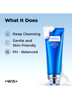 +WIS+ +WIS+ Gentle Face Wash with Skin-Friendly Amino Acids, Hydrating Facial Cleanser With Hyaluronic Acid, Daily Facial Cleansing Wash For Dry Skin To Normal Skin, Safe on Sensitive Skin (3.52 fl.oz)  - Image 3
