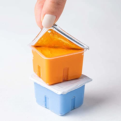 HIMI مجموعة ألوان غواش HIMI مع 3 فرشاة طلاء، 24 لون، 30 جرام، تصميم كوب هلامي، طلاء غير سام للقماش والورق، مستلزمات فنية للمحترفين (حافظة زرقاء جليدية) - Image 3