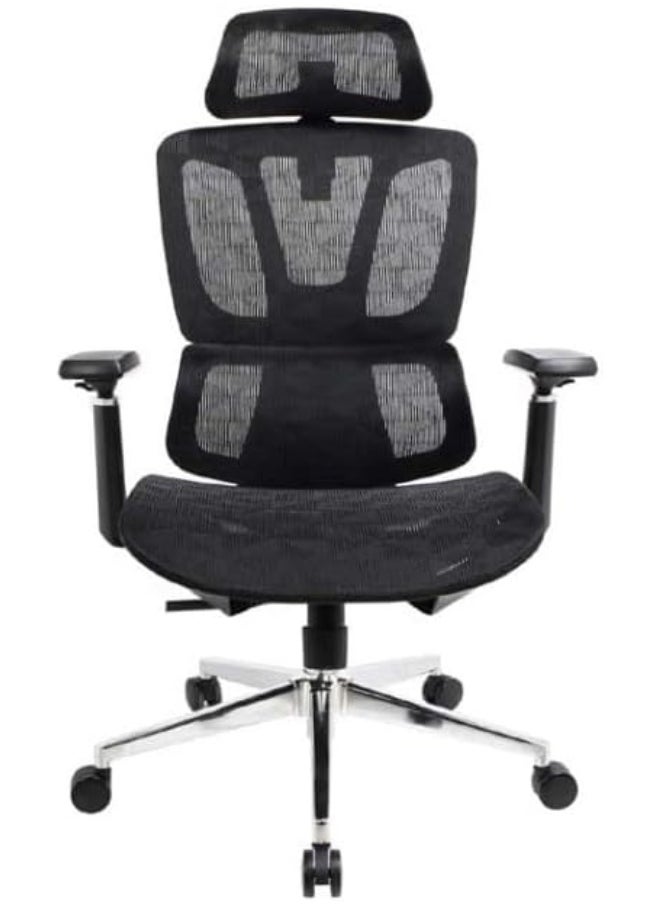 MAF furniture - Ergonomic Executive Office Chair Office Chair Computer Chairs Home Office Chair Wide Seat With Large Headrest Modern Desk Chair Lumbar Support Mesh Chair Maf-2261 Black - Image 1