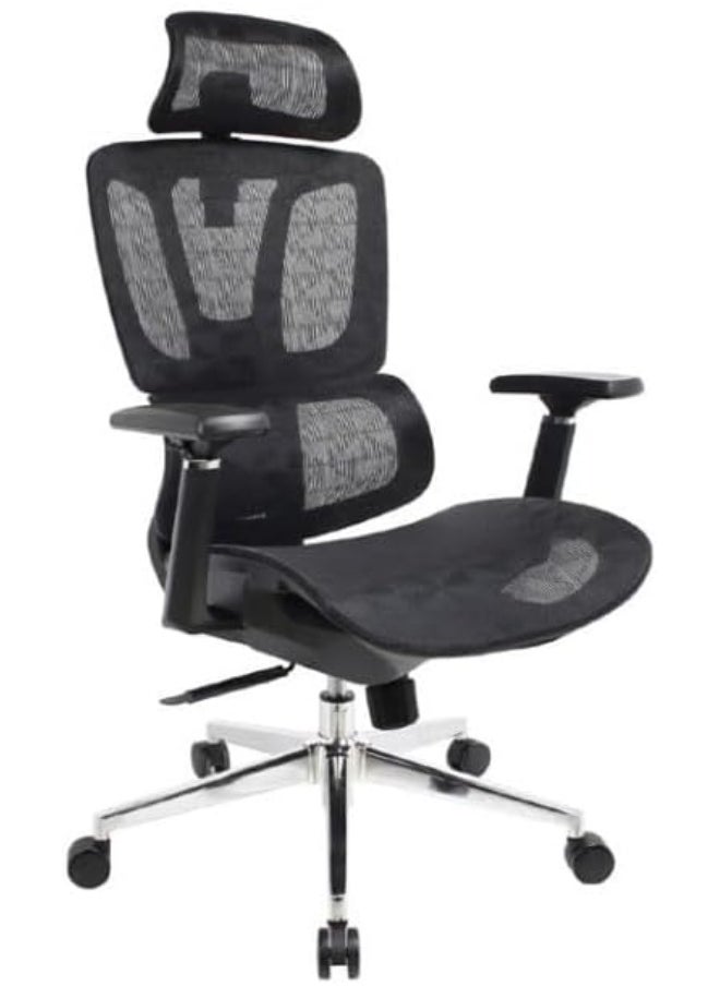 MAF furniture - Ergonomic Executive Office Chair Office Chair Computer Chairs Home Office Chair Wide Seat With Large Headrest Modern Desk Chair Lumbar Support Mesh Chair Maf-2261 Black - Image 1