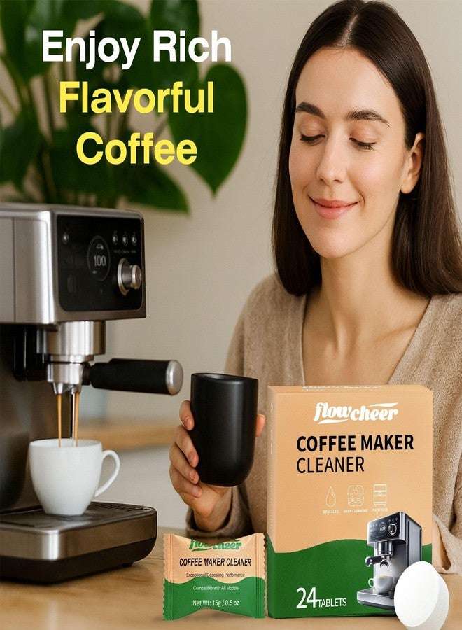 flowcheer Descaler Tablets (24 Pack) - Universal Coffee Maker Cleaner for Breville, Jura, Keurig, Nespresso, DeLonghi - Removes Limescale, Improves Taste & Extends Life - 1 Year Supply - Image 4