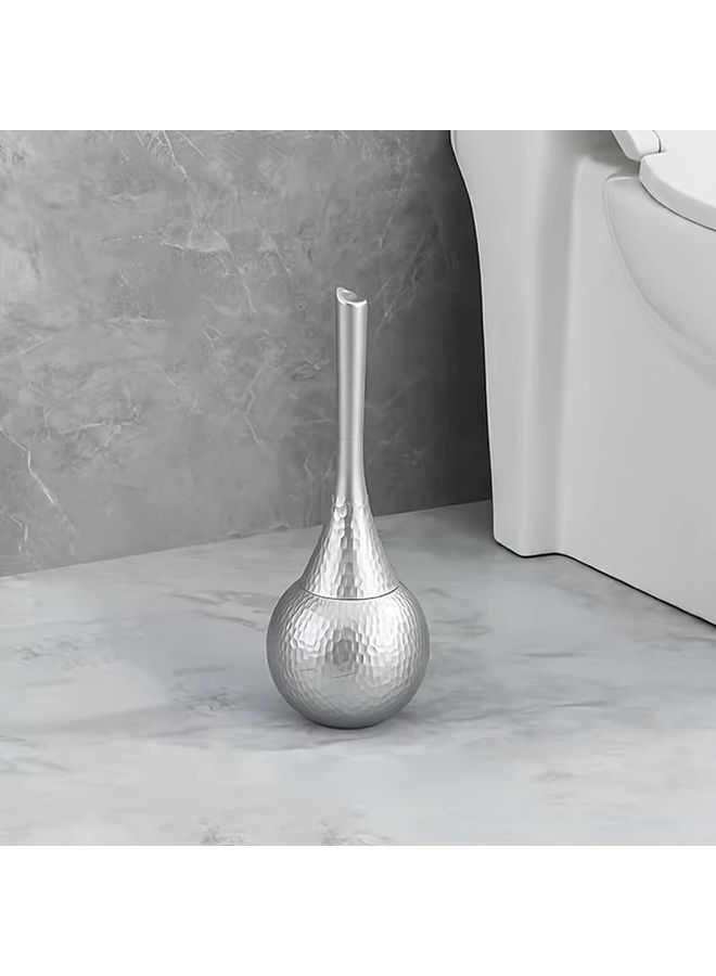 Golden Long Handle Bathroom Cleaning Brush with Base for Toilet and Shower - Image 4