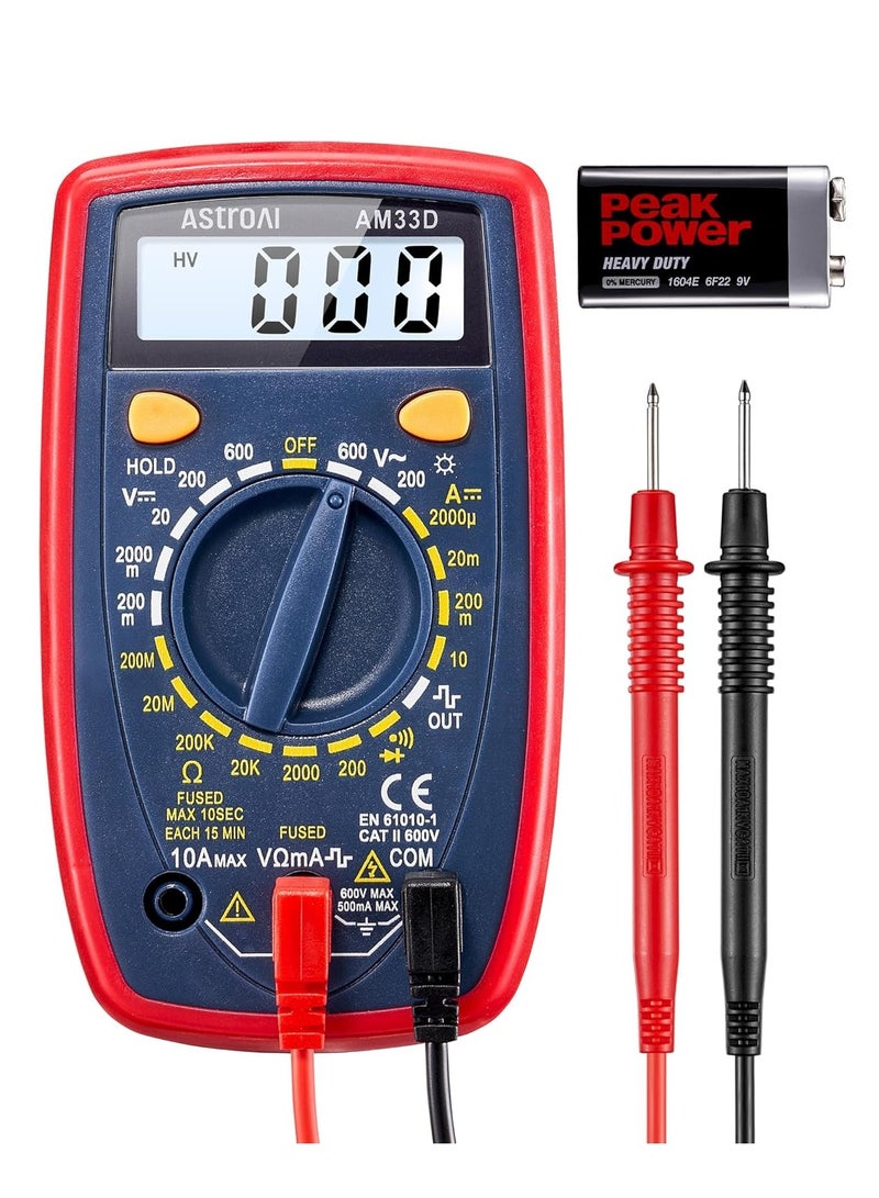 جهاز قياس الفولتميتر المتعدد جهاز قياس المقاومة مقياس التيار الكهربائي متعدد الفاحص - Image 1