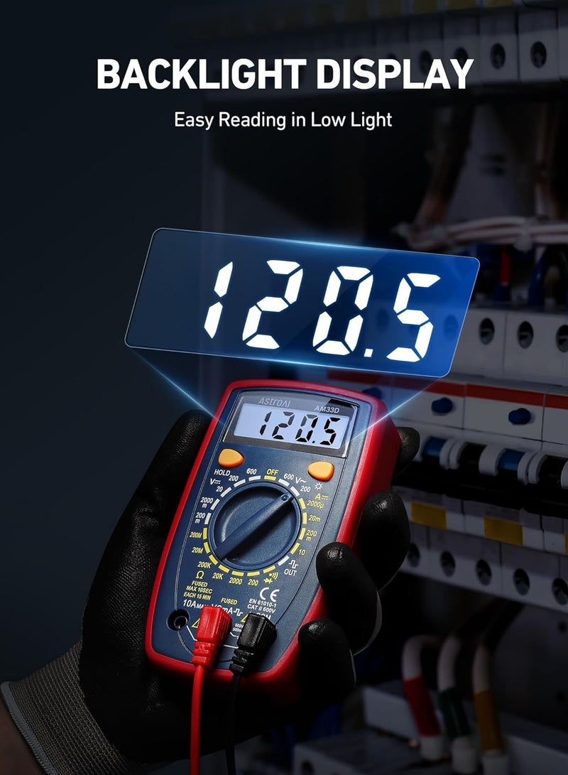 جهاز قياس الفولتميتر المتعدد جهاز قياس المقاومة مقياس التيار الكهربائي متعدد الفاحص - Image 4