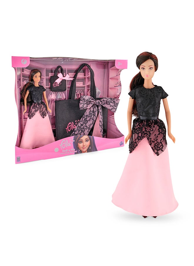 Fulla Doll And Me Matching Bag Set Includes Doll Small Matching Bag And Large Carry Case & Ideal For Travel Play And Imaginative Fun- Great Gift For Girls Who Love Coordinating Sets, Perfect For Eid Gifting  - Image 1